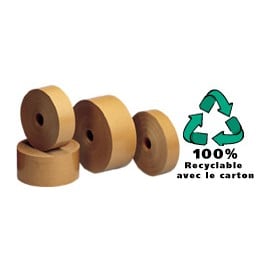 Adh&eacute;sif bande papier gomm&eacute;e kraft 60g/m2 - 40 mm x 200 m