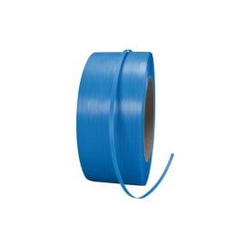 Feuillard PP Polypropyl&egrave;ne bleu Machine - &Oslash; 200 - 9 X 0,63 mm x 4000 m