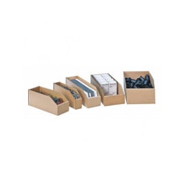 Bac &agrave; Bec de stockage carton kraft - 107g - 40 x 10 x 11 cm
