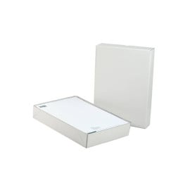 Bo&icirc;te cloche 4 coins coll&eacute;s blanche - 30 x 21.2 x 5.2 cm