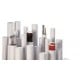 Tube blanc à bouchons plastiques 60 x 640 mm - Poid 96 g - Epaisseur 1.35 mm