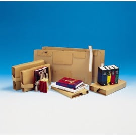 Etui postal renfort pac adhesif pc10kraft 31 x 22 cm - Hauteur variable 1 &agrave; 8 cm
