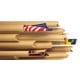 Tube beige à bouts pincés 60 x 420 mm - kraft beige extérieur - Diamètre 60 mm