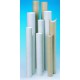 Tube blanc à bouchons plastiques 50 x 420 mm - Poid 76 g - Epaisseur 1.35 mm