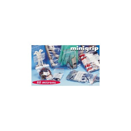 Sachet minigrip bande blanche pebd 60 my 6 x 8 cm - Carton de 1000