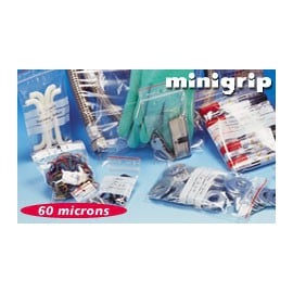Sachet minigrip bande blanche pebd 60 my 12 x 18 cm - Carton de 1000