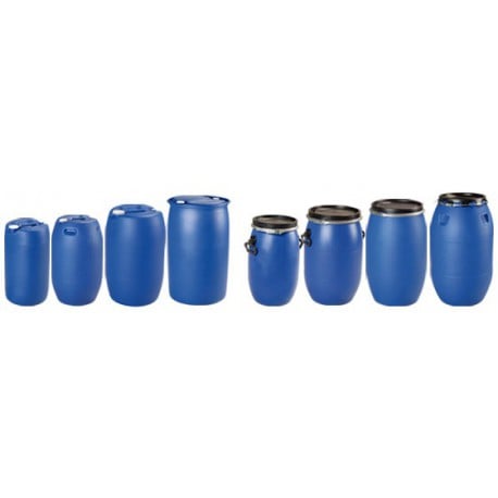 Fut plastique à bondes 60 litres 402 x 610 mm