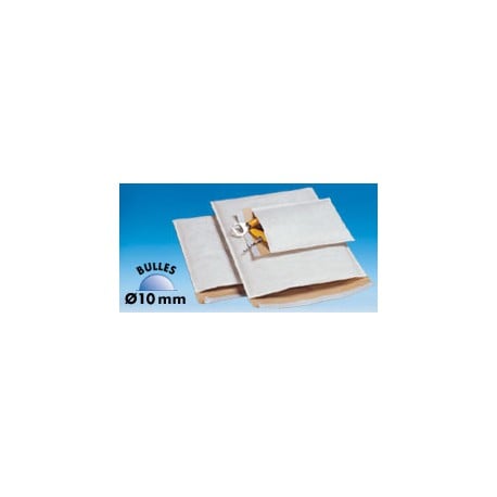 Pochette top bulles blanc 112g/m2 - 12 x 21 cm - Colis de 100