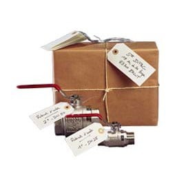 Etiquette am&eacute;ricaine &oelig;illet + fil de fer 100 x 51 mm - Colis de 1000