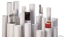 tube carré-tube ronds-tube bouchons plastique blanc-tube bouts pincés beige-écologique-fermeture-carton-emballages-robuste